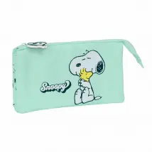 Snoopy Trousse Triple Vert
