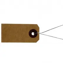 Artemio Étiquettes Kraft avec Fil Métallique