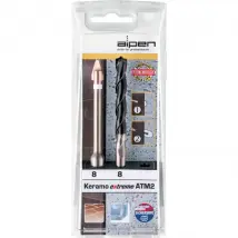 Alpen Lot de 2 forets Keramo 8mm