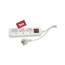 Perel Bloc Multiprise 3 Prises - 3 m