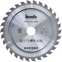 KWB Lame scie circulaire bois dur - 210 mm