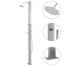 vidaXL Douche Acier Inoxydable - Argent