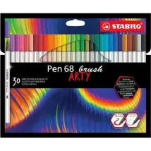 STABILO Pen 68 Brush - Étui 30 feutres