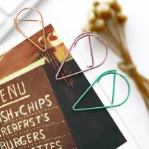 Clips Papier Métal Goutte d'Eau - 20 PCS