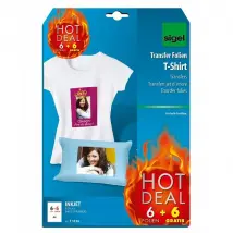 Sigel Transfert jet d'encre pour tee-shirts A4