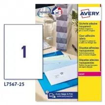 Avery Étiquettes Adhésives - Transparent