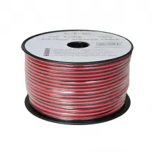 Ibiza Sound Câble haut-parleur 100M - 2 x 2,5 mm² - Rouge/Noir