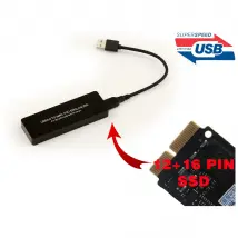 Boîtier USB 3.0 Pour SSD Mac 12+16 Broches