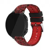 Bracelet en silicone imprimé - Rouge/Noir