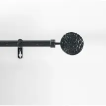 Paris Prix Tringle Déco Extensible Bullette 120-210cm Noir