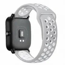 Phonecare Bracelet Bicolore pour Garmin Vivoactive 3 - Musique - Gris/Blanc