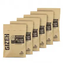 Gizeh - Lot de 6 filtres à cigarette Pure XL Slim