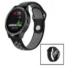 Garmin Forerunner 245 Music - Kit Bracelet Bicolore SportStyle Noir/Gris