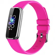Bracelet Montre Silicone - Rose Rouge - Compatible Fitbit Luxe