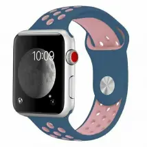 Phonecare Bracelet SportyStyle pour Apple Watch Series 8 - 45mm - Bleu/Rose