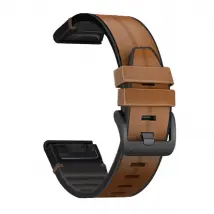 Bracelet PU + Silicone Pour Garmin Watch - Marron