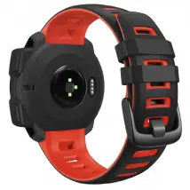 Bracelet bicolore noir/rouge pour Garmin Instinct