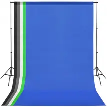 vidaXL Kit studio photo - 5 toiles de fond