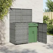 vidaXL Abri de poubelle double Anthracite