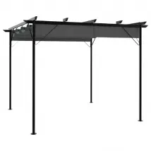 VIDAXL Pergola avec toit rétractable 3x3 m - Anthracite