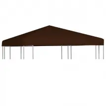 VidaXL Toile de toit gazebo 3x3 m - Marron