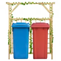 vidaXL Pergola de jardin pour poubelles - Bois