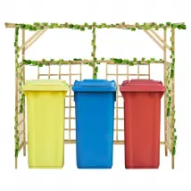 vidaXL Pergola jardin poubelles - Bois de pin
