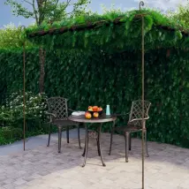 VidaXL Pergola de jardin 4x3 m - Fer marron antique