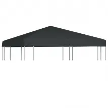 vidaXL Toile supérieure de gazebo 3x3 m Gris