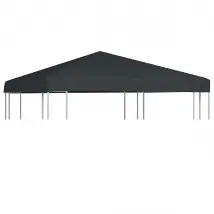 vidaXL Toile supérieure de gazebo 3x3 m Gris
