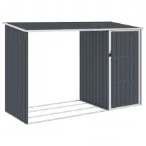 vidaXL Abri à bois de jardin 245x98x159 cm - Anthracite