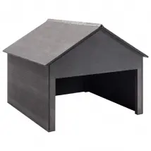 vidaXL Garage pour tondeuse à gazon Gris