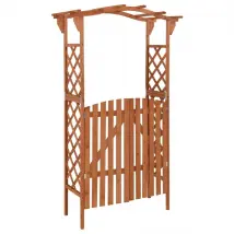 vidaXL Pergola en Bois avec Portail - 116x40x204 cm