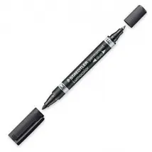 Staedtler Lumocolor Duo - 10 marqueurs noirs
