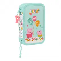 Peppa Pig Plumier Double - Bleu Clair