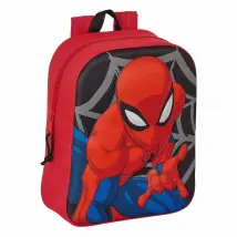 Spiderman Cartable 3D - Rouge Noir