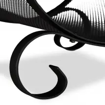 Panier à bûches en métal noir 40 cm