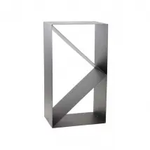 Magnus Porte-bûches 3 compartiments Acier Noir