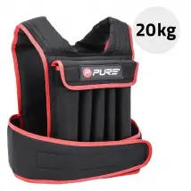 Pure2Improve Gilet de poids 20 kg - Noir/Rouge