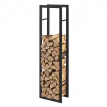 en_casa Range-bûches Kasan 40x150 cm Noir