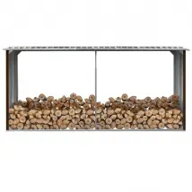 vidaXL Abri de stockage de bois - Marron