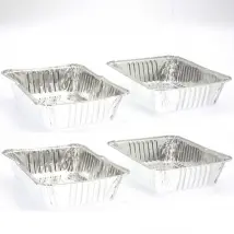 Lot de 3 barquettes de cuisson en aluminium pour barbecue - Petit modèle