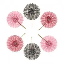 Eventails Artemio - Rose et noir