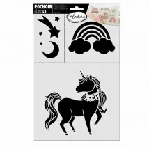 Aladine Pochoir décoration Licorne