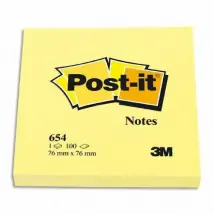 Post-It 654NY-J Bloc Néon 76 x 76 mm - Lot de 6