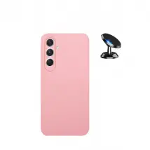 Phonecare Kit voiture magnétique + silicone pour Galaxy A15 5G - Rose