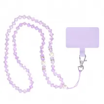 Cordon Pendentif Perles pour Smartphone - Violet