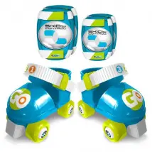 CStore Set Patins à Roulettes avec Protections Bleues