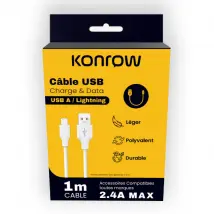 Konrow KCATLPW1 - Câble USB Lightning