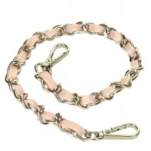 Bijou Téléphone Chaîne - Simili Cuir Rose